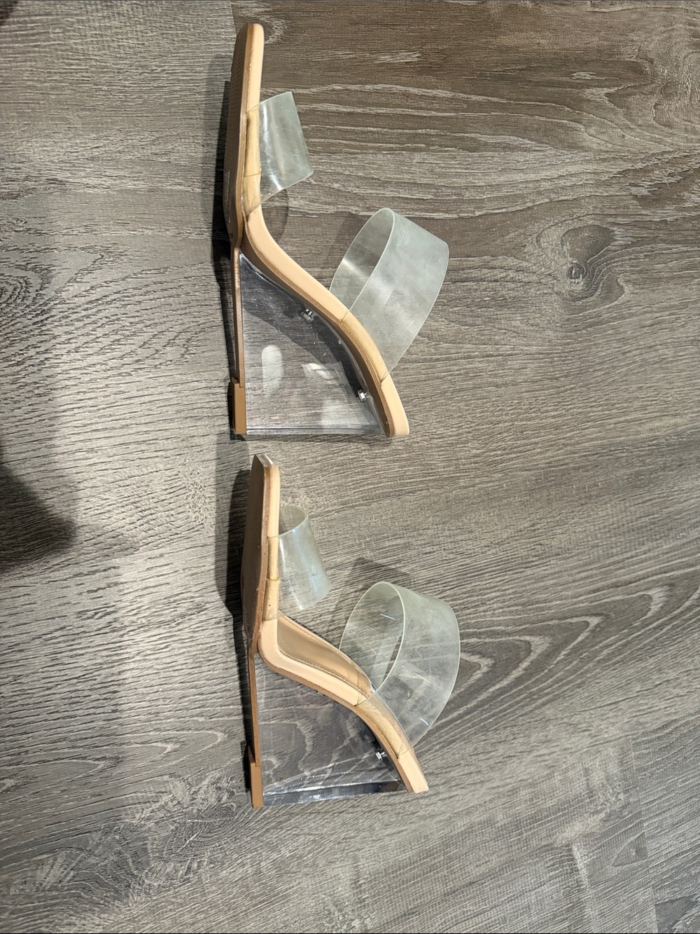 Steve Madden Clear Strap Block Heel Sandals - Picture 6 of 8